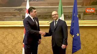 Fontana incontra il ministro degli Esteri della Georgia