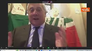 Tajani in videocollegamento alla convention di FI a Palermo: "Benvenuto a nuovo amico Cancelleri"