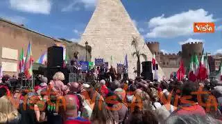 25 Aprile, il Presidente dell'Anpi chiede le dimissioni di La Russa dal palco di Porta San Paolo