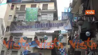 Scudetto Napoli, pienone al Largo Maradona ai Quartieri Spagnoli