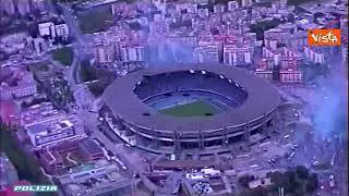 Festa scudetto rimandata per il Napoli, ecco lo stadio dall'alto durante il match con la Salernitana