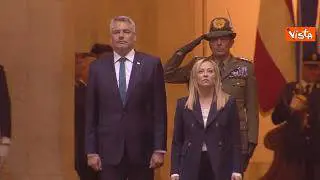 Meloni riceve il cancelliere austriaco Nehammer