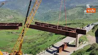 Il varo del viadotto Rogillo 2 dell'Anas sulla statale 117 "Centrale Sicula"