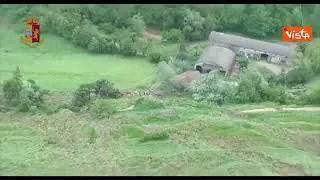 Alluvione Emilia Romagna, la frana a Fontanelice ripresa dall'elicottero della Polizia