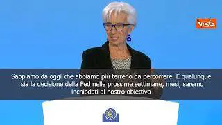 Lagarde (Bce): Non siamo dipendenti dalla Fed