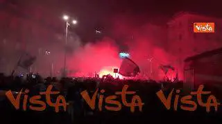 La festa per lo scudetto del Napoli. Le immagini