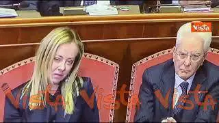 75esimo anniversario del Senato, Morandi esegue "Caruso" in Aula e anche Meloni canta