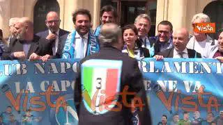 Il flash mob per i festeggiamenti per lo Scudetto del Napoli Club Parlamento