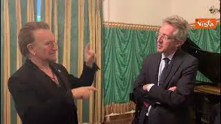 Il sindaco di Napoli Manfredi incontra Bono Vox