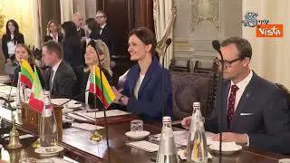 Gasparri riceve Presidente del Parlamento della Lituania, le immagini