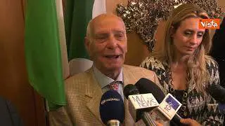 Il Governatore Fontana consegna onorificenza a Bruno, il 94enne che sventa stupro a Milano