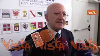 De Luca (Campania): "Spinta centralistica irresponsabile, no a nuovi divari tra Nord e Sud"
