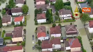 Alluvione in Emilia Romagna, ecco Lugo dall'alto