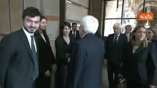 Mattarella depone corona al cimitero Monumentale di Milano per 150esimo anniversario morte Manzoni