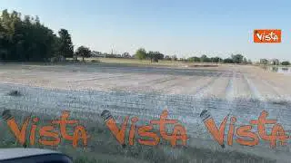 Vigne e terreni allagati nel ravennate dopo il passaggio dell'alluvione