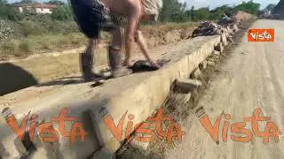 Alluvione Romagna, ecco il muro crollato sull'argine del Lamone a Faenza