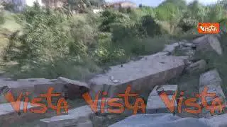 Alberi caduti, fango e detriti sull'argine del Lamone in zona Borghetto a Faenza