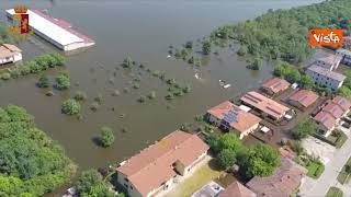 Alluvione Emilia Romagna, territori ancora sommersi. Ecco le immagini aeree