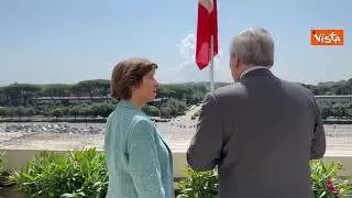 Tajani riceve la ministra degli Esteri francese Colonna