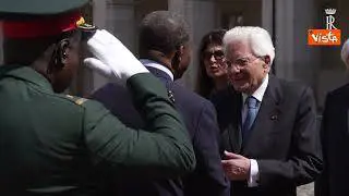 Cerimonia di congedo per il Presidente della Repubblica dell'Angola al Quirinale