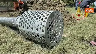 Alluvione in Emilia Romagna, idrovore in azione a Conselice