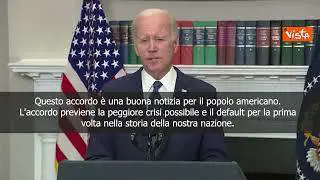 Biden: Accordo su tetto del debito salva milioni di posti di lavoro