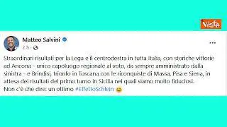 Amministrative, i commenti sui social di Meloni, Salvini, Tajani e Calenda