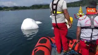 Imbarcazione si ribalta nel Lago Maggiore, concluse operazioni di ricerca. Al via il recupero barca