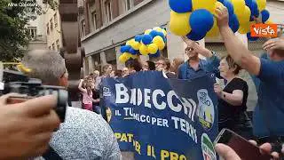 Bandecchi sindaco di Terni, i festeggiamenti in strada