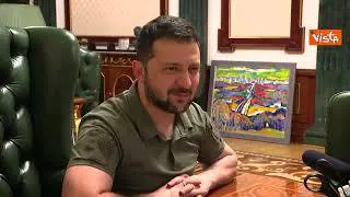 Zelensky incontra l'attore Mischa Collins e l'ex calciatore Andriy Shevchenko