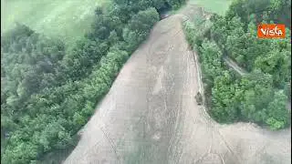 Lollobrigida in Emilia-Romagna sorvola zone alluvionate in elicottero