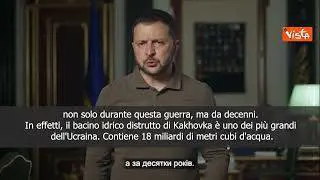 Zelensky: Alla diga di Kakhovka commesso crimine di ecocidio più grave da decenni