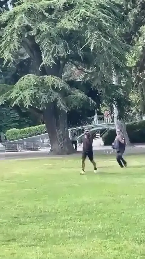L'attentatore di Annecy subito dopo l'attacco