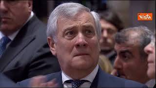 Tajani con gli occhi lucidi al funerale di Silvio Berlusconi