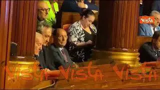 Schifani e Gianni Letta assistono alla commemorazione di Berlusconi al Senato dalla tribuna