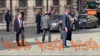 Lula a Roma, il Presidente del Brasile scende dall'auto ed entra a Palazzo Chigi