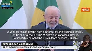 Lula: Ho invitato Mattarella e Meloni in Brasile