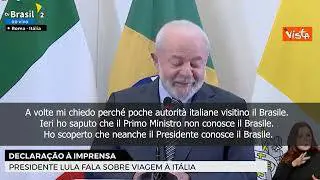 Lula: Ho invitato Mattarella e Meloni in Brasile