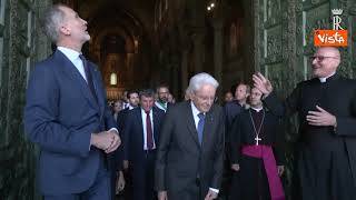 Mattarella visita il Duomo di Monreale con il Re di Spagna e Presidente del Portogallo