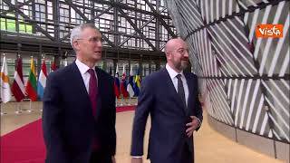 Michel e Stoltenberg arrivano al Consiglio Ue