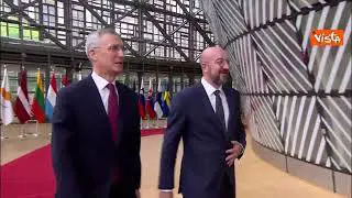 Michel e Stoltenberg arrivano al Consiglio Ue