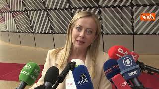 Meloni al Consiglio Ue, ecco cosa ha detto all'arrivo