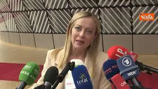 Meloni al Consiglio Ue, ecco cosa ha detto all'arrivo