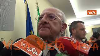 De Luca: Tempo da perdere con le fesserie del Pd non ne ho più