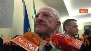 De Luca: Tempo da perdere con le fesserie del Pd non ne ho più