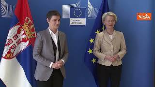 Von der Leyen riceve a Bruxelles la prima ministra serba, Ana Brnabic