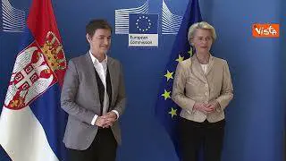 Von der Leyen riceve a Bruxelles la prima ministra serba, Ana Brnabic