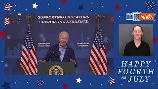Joe Biden alla National Education Association: "Buon 4 luglio"