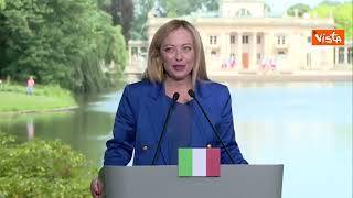 Meloni: Varsavia unico luogo che ho visitato due volte, con Morawiecki basta uno sguardo per capirci