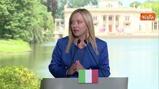 Meloni: "Non ci sono divisioni, Polonia e Italia vogliono fermare migranti illegali"